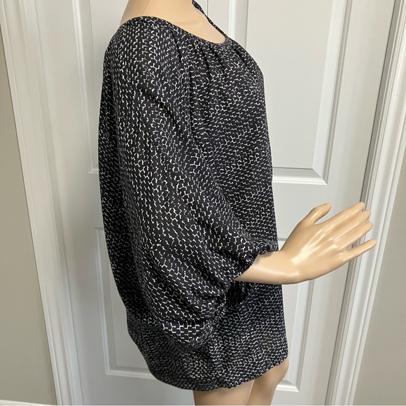 A.N.A. | Women's Black and White loose fit Top with oversized sleeves - Picture 2 of 6